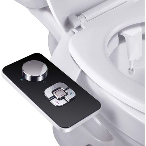 Pulvérisateur Bidet non électrique avec double buses rétractables autonettoyantes - Nettoyage avant et arrière - Bouton poussoir réglable pour eau froid (1/5)