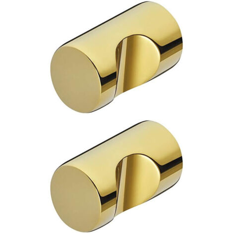 Bouton pour Meuble Vintage, Tiroir, Armoire, Commode, Placard de Cuisine et Chambre - H10193 - Poignée à Visser Decoration Interieur Rétro - Acier Inoxydable Laiton Poli -2 Pièce (1/5)