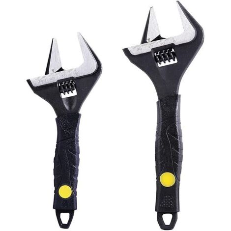 Clé à Molette 265 mm, Mâchoire Profonde Large Ouverture, Acier au Chrome Vanadium Traité Thermiquement, Finition Oxyde Noir, Jeu de Clés de Plomberie Robustes (1/5)