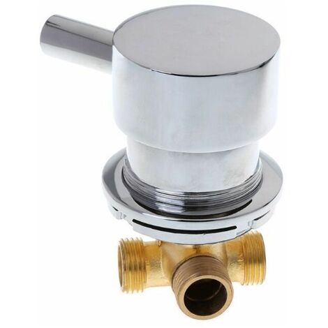 Mitigeur Cabine de Douche mélangeur de vanne de mélange d'eau froide chaude robinet de sortie deux en un G1/2"pour la salle de douche (1/5)