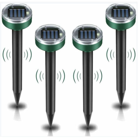 4 pièces Répulsif solaire contre les taupes, répulsif à ultrasons contre les nuisibles - Lutte contre les taupes avec IP44 imperméable à leau, répulsif pour les taupes de jardin Mole Repellent (1/5)