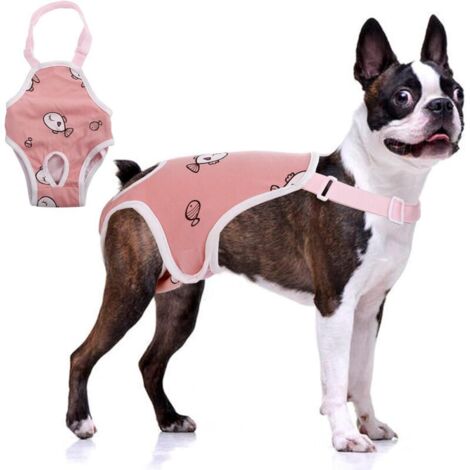 Taille: M Dog Diaper Culotte sanitaire avec Suspension, Pantalon physiologique pour Animaux de Compagnie, sous-vêtement Confortable réglable pour Femelle, Slip en Coton Respirant pour Chien en Peluche