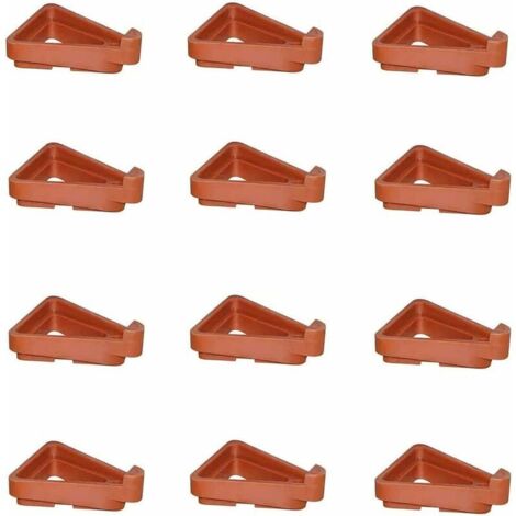 12Pcs Pot Triangulaires Pieds pour Pot de Fleurs Terracotta, Pieds de Pot de Fleurs comme Alternative Au Dessous,Améliorent Le Flux d'air Et Le Drainage (1/5)