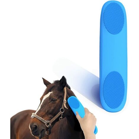 Brosse Cheval Brosse Magique Cheval, Brosse Caoutchouc Chevaux, Brosse Cheval 6 en 1, Brosse Chevaux Noir Massage/Toilettage/Nettoyer, convient aux Chevaux/Bovins/Chiens/Moutons (1/5)