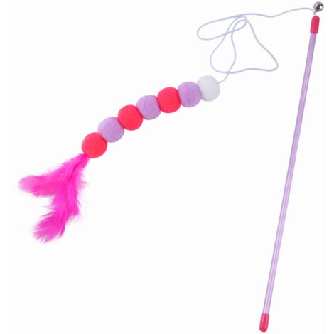 Jouets en plumes pour chat, jouet doux pour chat avec clochette et pompon pour chat – Jouet interactif pour chat – Jouet d'entraînement pour chat – Jouet pour chaton d'intérieur (1/5)