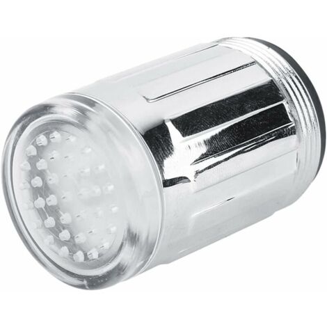 Capteur de température de Robinet d'eau de 3 Couleurs LED, pièce de Rechange de Robinet d'évier de détecteur Thermique changeant de lumière de Couleur pour la Cuisine, la Salle de Bains (1/5)