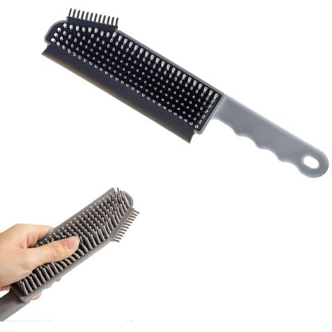 Brosse d'épilation pour animaux de compagnie, épilateur pour poils d'animaux, brosse de nettoyage de miroir 3 en 1 avec poils et poignée en caoutchouc sans rayures, idéale pour les voitures, les siège (1/5)