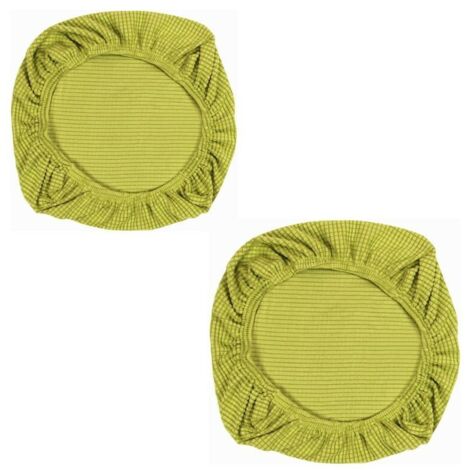 jaune-2 PCS Housse Tabouret Rond Housses de Tabouret Universel Housse Assise Chaise Housse (1/5)