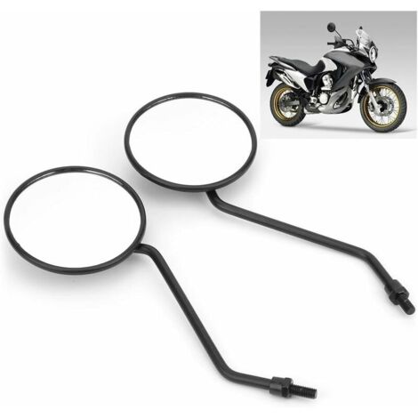 2 pièces 8mm Rétroviseur de Moto, rétroviseurs latéraux Ronds universels Miroir de Guidon de Moto (1/5)