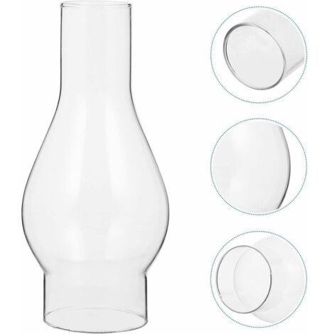 XVX – Abat-jour en verre résistant aux hautes températures pour lampe à huile – Compatible avec la plupart des modèles – Taille : petite