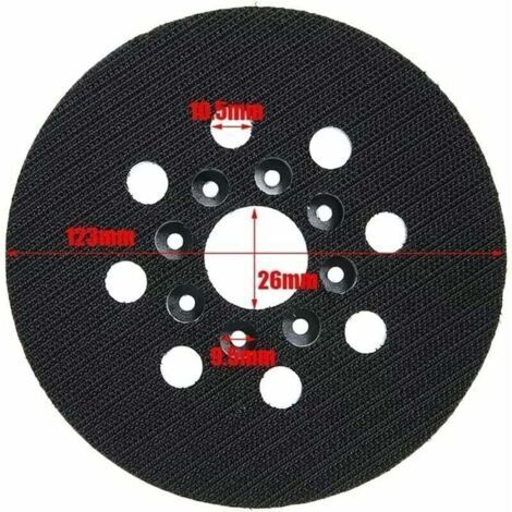 Un jeu de deux tampons de rechange de 5 pouces à 8 trous, compatibles avec Bosch GEX 125-1 AE, PEX 220 A et PEX 220 AE. (1/4)