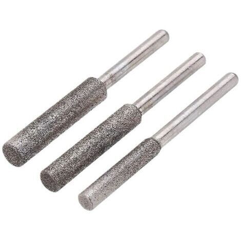 Meules diamantées à 3 lames pour affûter les chaînes de tronçonneuse - Outils d'affûtage - Meules (4 mm, 4,8 mm, 5,5 mm) - Durables (1/4)