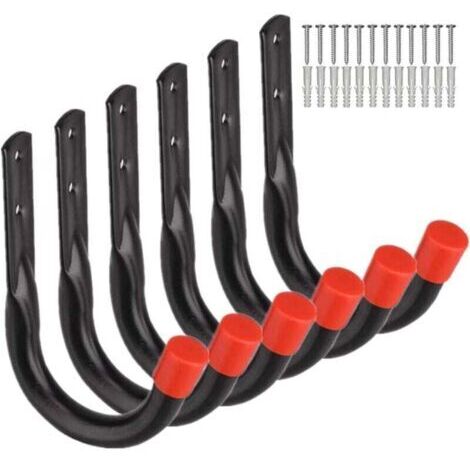 Crochets de rangement muraux universels, adaptés aux garages, supports à vélos en forme de U, supports à chaises, supports à échelles, supports à tuyaux, supports à outils, abris de jardin, etc. (1/4)