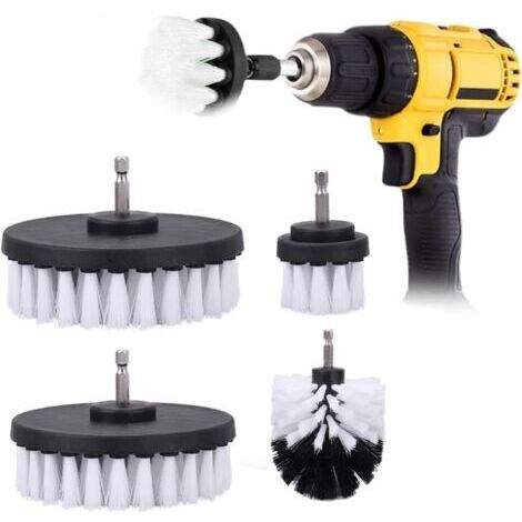 Cet ensemble de brosses de nettoyage rotatives pour perceuse convient au nettoyage des voitures, des tournevis, des forets de perceuse, des carreaux, des tapis, des baignoires, des cuisines et des sal (1/5)
