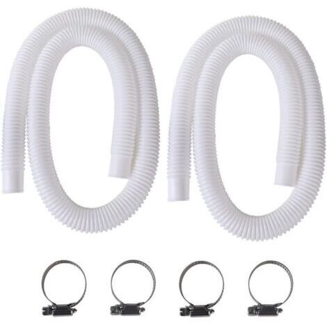 Tuyau de piscine de 32 mm, lot de 2, convient aux piscines enterrées, 150 cm/59 pouces, interchangeable avec les modèles Intex 330 GPH, 530 GPH et 1000 GPH. (1/4)