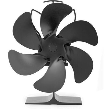 Ventilateur pour poêle à bois, ventilateur de cheminée à six pales silencieux et écologique, entraîné par la chaleur, ventilateur silencieux pour poêle/brûleur à granulés. (1/5)