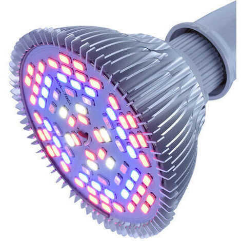 Ampoule LED 50W pour la croissance des plantes, spectre complet, 78 perles LED, lampe de croissance pour plantes d'intérieur, convient aux légumes et aux semis, lampe de croissance pour serre (1 unité