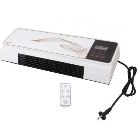 Chauffage électrique mural en ABS/PP, mini unité de refroidissement et de chauffage, avec télécommande, convient aux chambres, salles de bains et salons, 220V. (1/4)