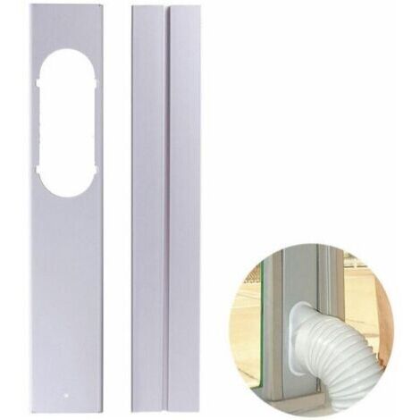 Panneau d'étanchéité rétractable en trois sections spécifique au climatiseur portable, intégré au cadre de la fenêtre - hauteur réglable, 55-110 cm, 55-10 cm, ouverture 7 cm, 520 cm, paquet de 2.