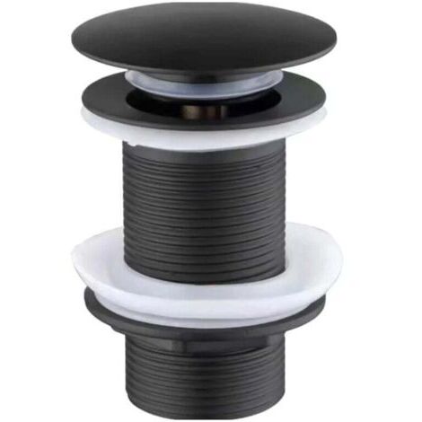 Bouchon de vidange noir mat haut de gamme, bouchon d'évier, bouchon de vidange verrouillable Clickwaste (1/4)