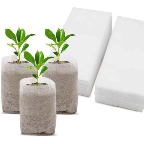 200 sacs de plantation en tissu non tissé, sacs de plantation en tissu pour la culture de semis, sacs de plantation pour semis en tissu non tissé, sacs à plantes en tissu non tissé (1/4)