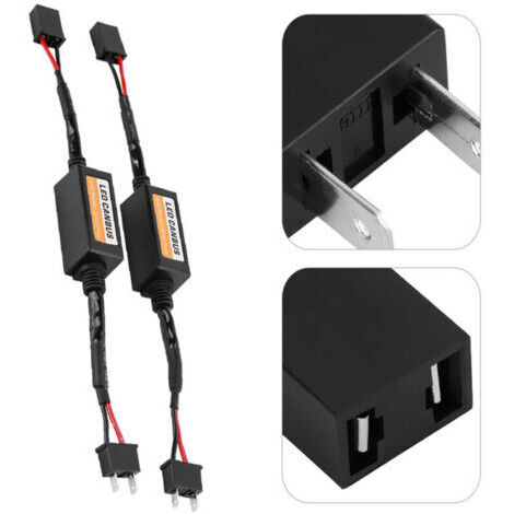 Décodeur anti-scintillement pour phares LED Canbus avec résistances H7 sans défaut (2 pièces)
