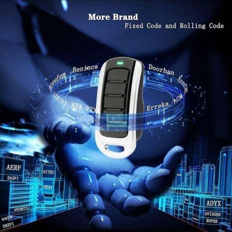 Télécommande universelle pour porte de garage 433 MHz 868 MHz, clone compatible avec tous les modèles. (1/3)