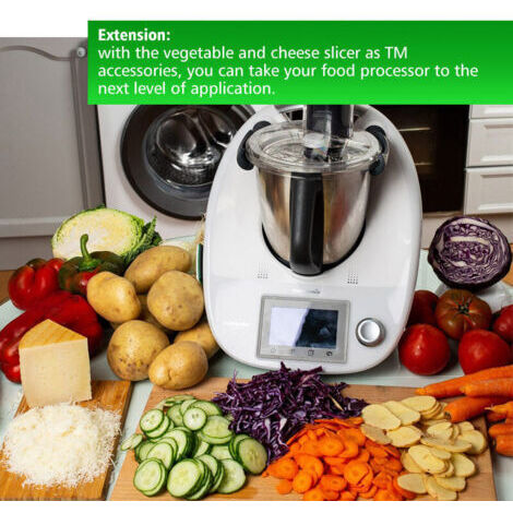 Trancheuse multifonctionnelle pour légumes et fromages, accessoire Thermomix, râpe à fromage pour Thermomix TM6 ou TM5.