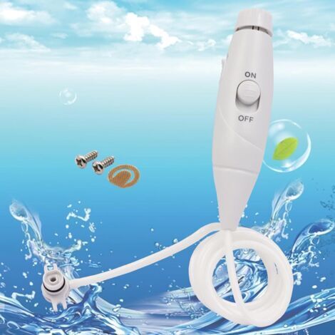 Tuyaux et poignées de rechange pour les hydropulseurs Waterpik WP-100, WP-300, WP-660, WP-662, WP-670, WP-672 et WP-900 également adaptés aux hydropulseurs Waterpik Aquarius WP-663. (1/3)