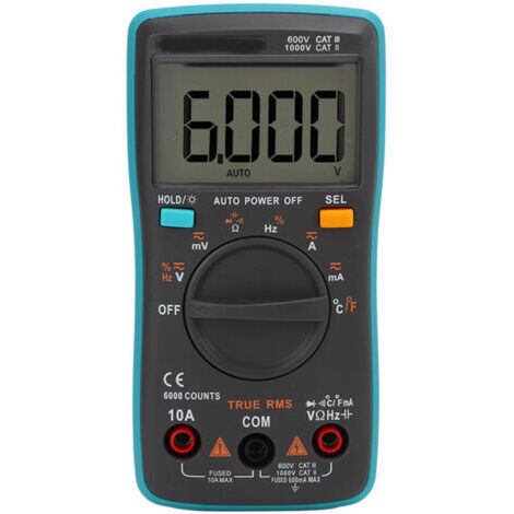 Multimètre numérique automatique portable à 6000 points pour testeur de tension et de courant (1/3)