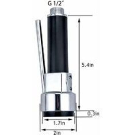 Pommeau de douche extractible en laiton pour robinet de cuisine, pièce de rechange pour mitigeur d'évier rétractable, chromé, G1/2 (1/3)