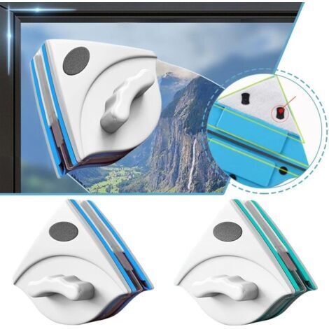 Nettoyeur de vitres magnétique double vitrage, brosse de nettoyage de vitres double face, convient aux vitres de 3 à 8 mm, nettoyeur de vitres intérieures avec corde anti-chute.