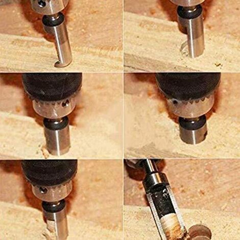 Jeu de forets à tenon pour le travail du bois, fraise à bois en acier rapide, outils de coupe pour le travail du bois, tête de fraisage pour liège, petits forets à bois de 6 mm / 10 mm / 13 mm / 16 mm