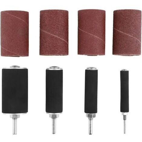 Kit de ponceuse à tambour, ensemble d'outils pour ponceuse à tambour, ensemble d'outils pour ponceuse à tambour, manchon pour ponceuse à broche, ensemble de 20 pièces avec coffret de forets (1/4)