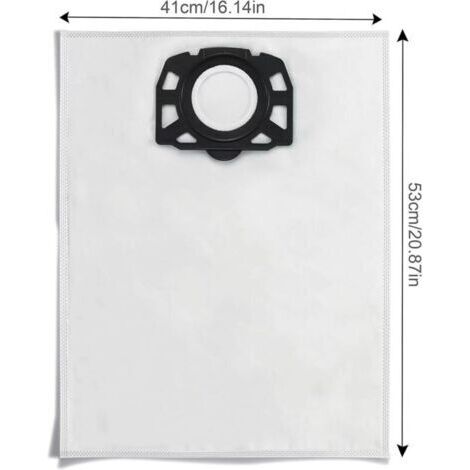 10 sacs à poussière pour aspirateur Kärcher 2.863-006.0, sacs filtrants en peluche, 487 sacs de rechange, compatibles avec les modèles WD4, WD5, WD6, WD5P, WD6P Premium, MV4, MV5 et MV6. Sacs filtrant (1/3)