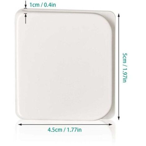 Confezione da 4 clips, chaque tenda da doccia per rivestimento, supports antivento et paraspruzzi, chaque tenda da vasca clip autocollant, pour maintenir la tenda en place, blanc (1/3)