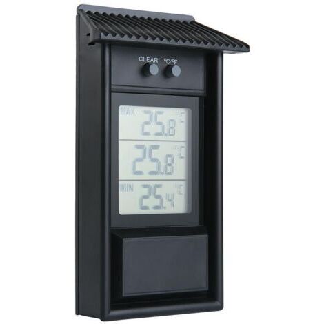 Thermomètre numérique - Ce thermomètre pratique et facile à installer pour serres intérieures et extérieures mesure les températures maximales et minimales. Dimensions : 13,2 x 8 x 3 cm (1/2)