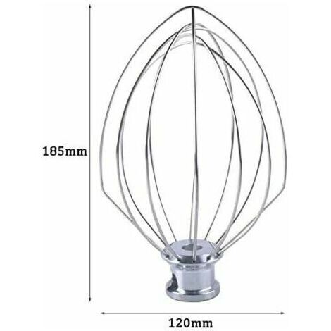 Fouet K5AWW, compatible avec le robot pâtissier professionnel KitchenAid original de 15,5 cm (5 pintes), peut remplacer le WPW10731415