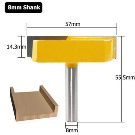 Fraise à bois 8x57mm pour raboter la surface inférieure (1/3)