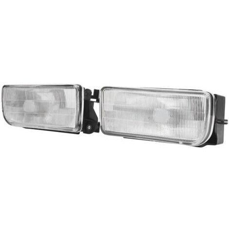 Deux ensembles de feux antibrouillard pour BMW Série 3 M3 E36 (1992-1999), avec les numéros de pièces 63178357389, 63178357390, BM2592101 et BM2593101 respectivement.