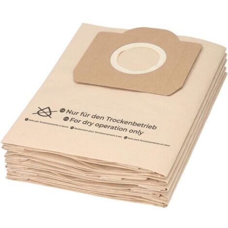 Lot de 10 sacs filtrants en papier, adaptés aux aspirateurs eau et poussière, compatibles avec les modèles WD3, WD3P et MV3. (1/3)