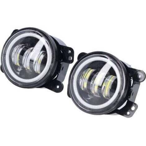 Phares Angel Eye 30W 3000LM LED feux antibrouillard avant type universel 10-30V, adaptés aux voitures, camions, fourgonnettes et remorques.
