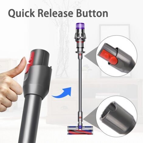 Tube d'extension pour aspirateur Dyson V12 Slim – Tige télescopique de 74 cm – Fabriqué en alliage d'aluminium et ABS – Système de fixation rapide (1/3)