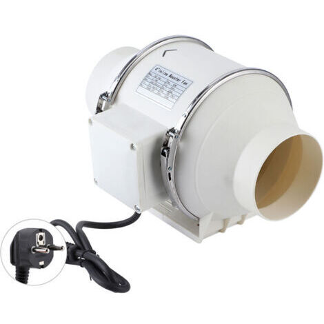 Ventilateur d'extraction gainable haute performance, extracteur d'air, adapté aux systèmes de ventilation de salle de bain et de cuisine, 40 watts
