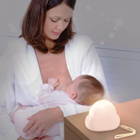 Veilleuse rechargeable pour enfants, veilleuse portable en forme de nuage pour l'allaitement, lampe de poche pour enfants (1/4)