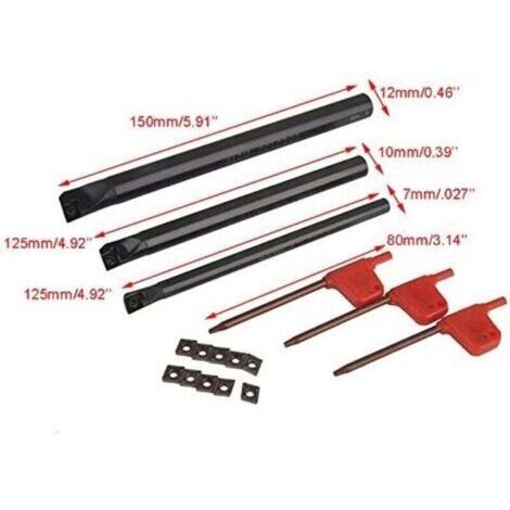 Support de porte-outil interne pour aléseuse Eosnow SCLCR, 10 plaquettes CCMT0602, 3 clés de tour, accessoires pour tour à métaux.