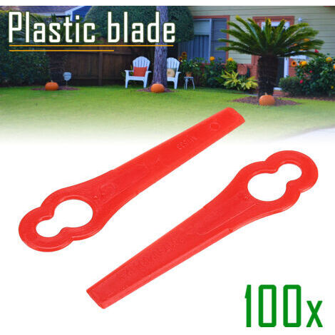 100 lames de rechange pour tondeuses à gazon, trou de 10 mm, trou de 5 mm (1/4)