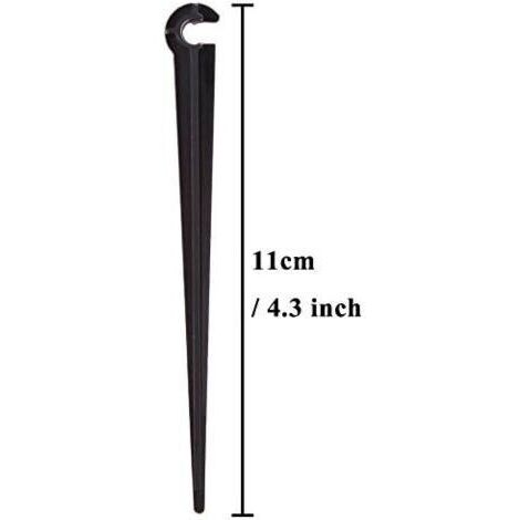 Piquets de support pour tuyaux d'irrigation goutte à goutte, en plastique, pour le jardinage, lot de 100
