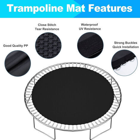 Coussin de rechange rond pour trampoline avec anneaux de 54 cm de diamètre, adapté aux accessoires de trampoline de 3 m (10 pieds). (1/3)