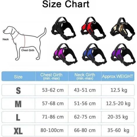 Harnais pour chien avec poignée, facile à contrôler, réglable, respirant et durable.
